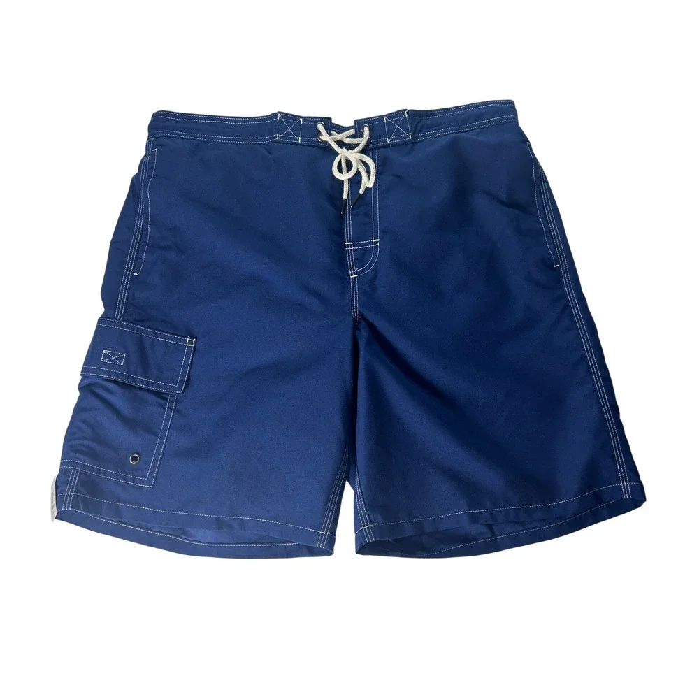 George Mens‎ Navy Blue Cargo Board Shorts Quick Dry UPF 50+ 9 Inch Inseam NWT
